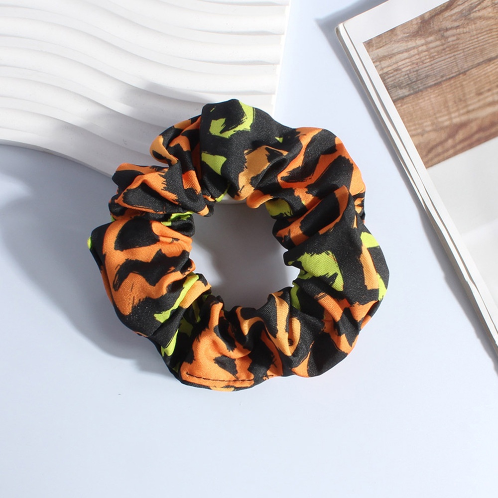 Women's Streetwear Satin Hair Scrunchies Funny Halloween Printed