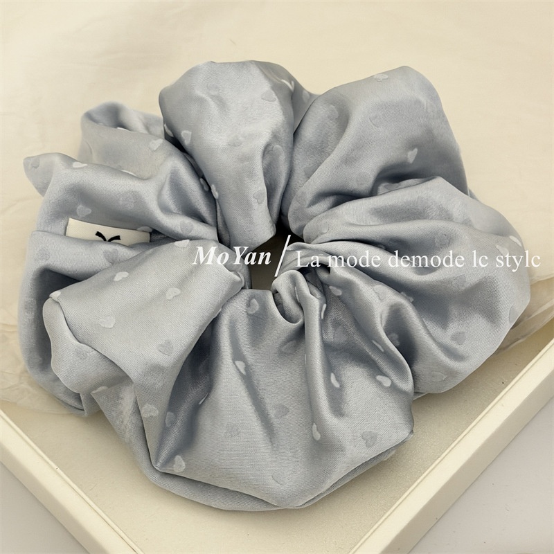 Women's Soft Flocking Heart Shaped Hair Tie For All Seasons Pink