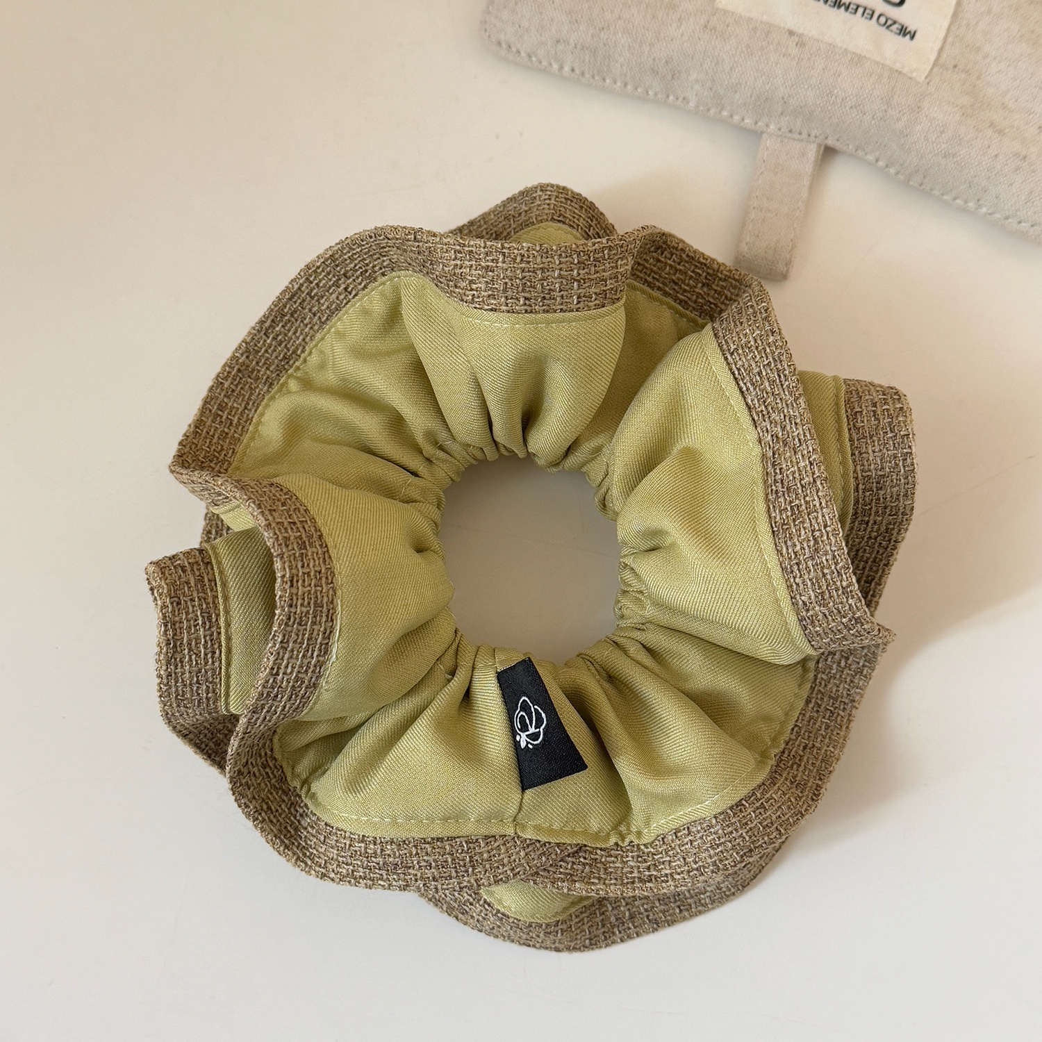 Women's New Style Cloth Flower Hair Tie, Grey Color Block Spring Accessory