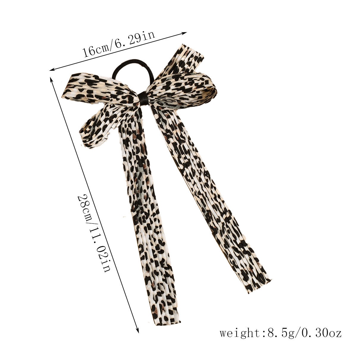 Women's High Elasticity Fabric Hairband Half-tied Hair Tie Retro Leopard Print