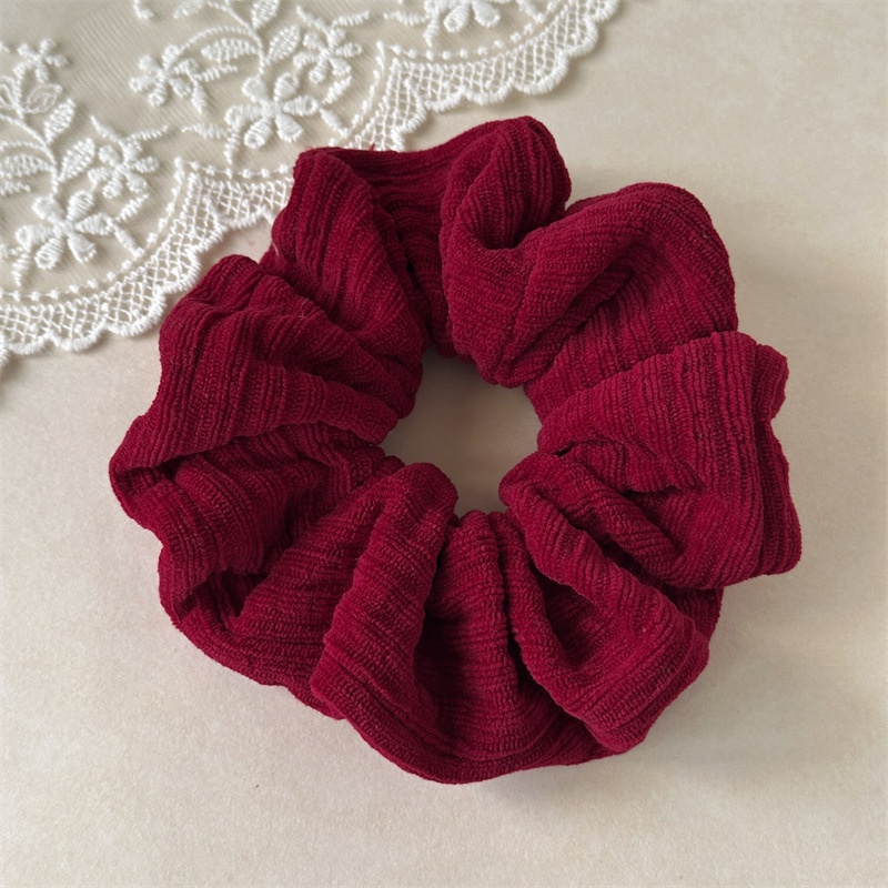 Suitable For Women In Autumn And Winter Season Winter Thick Wool Elastic Hairband Casual Solid Color Hairband For Bun And Ponytail