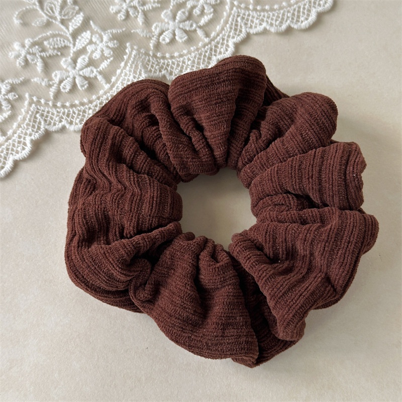 Suitable For Women In Autumn And Winter Season Winter Thick Wool Elastic Hairband Casual Solid Color Hairband For Bun And Ponytail