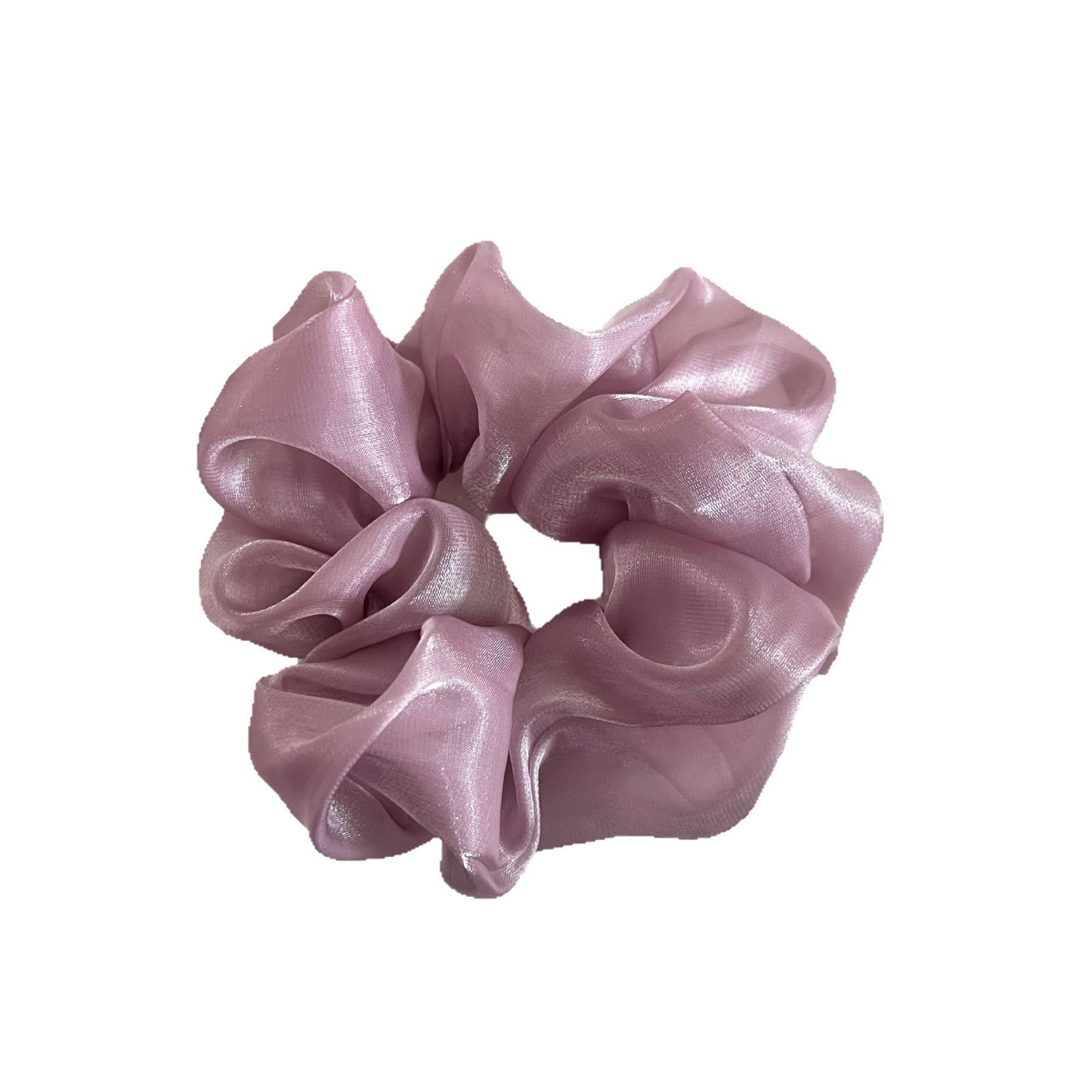 Women's Fairy Fluffy Gauze Pearl Bow Bun Hair Tie Solid Polka Dots