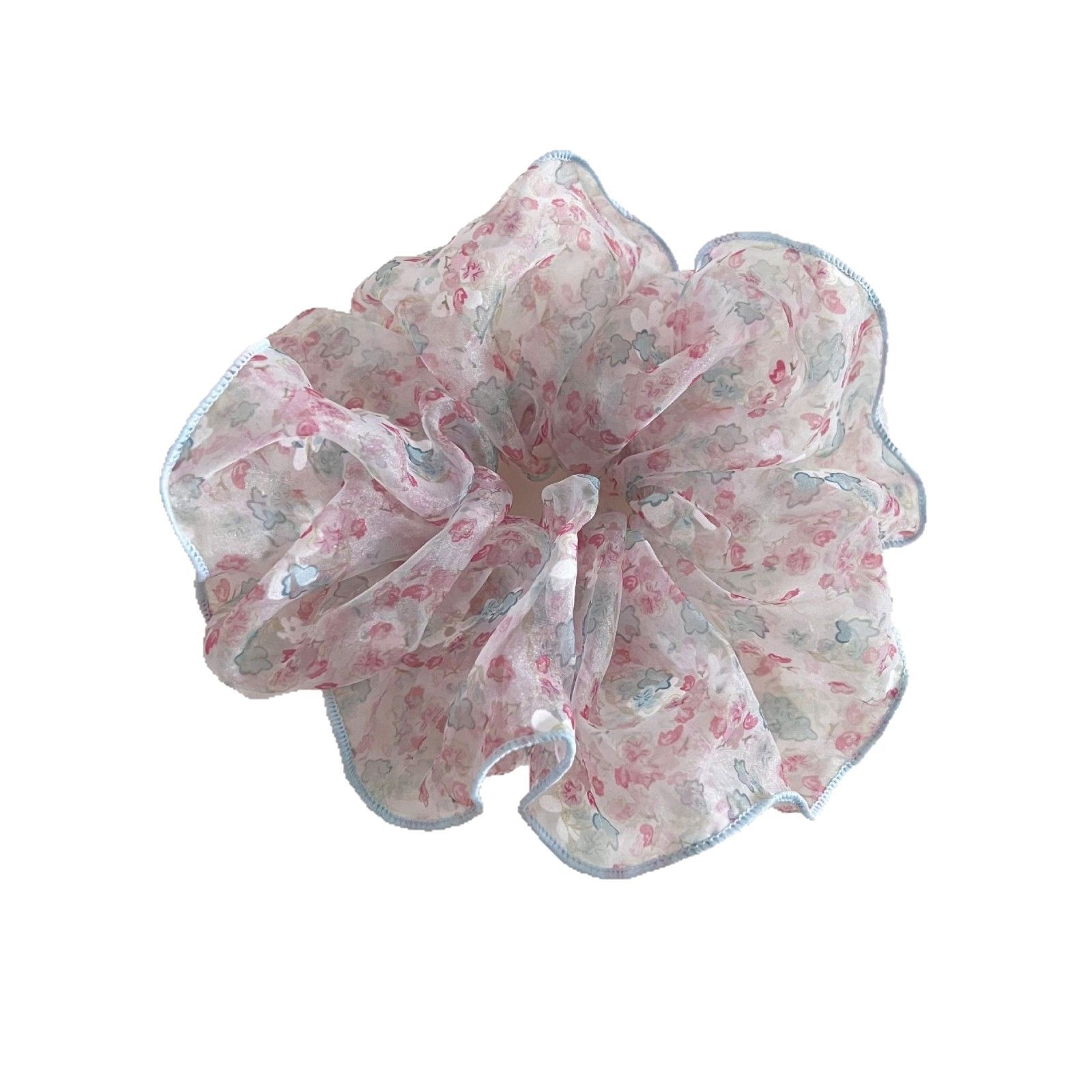 Women's Fairy Ditsy Floral Lace Hairband Gauze Bun Tie Spring Summer Season