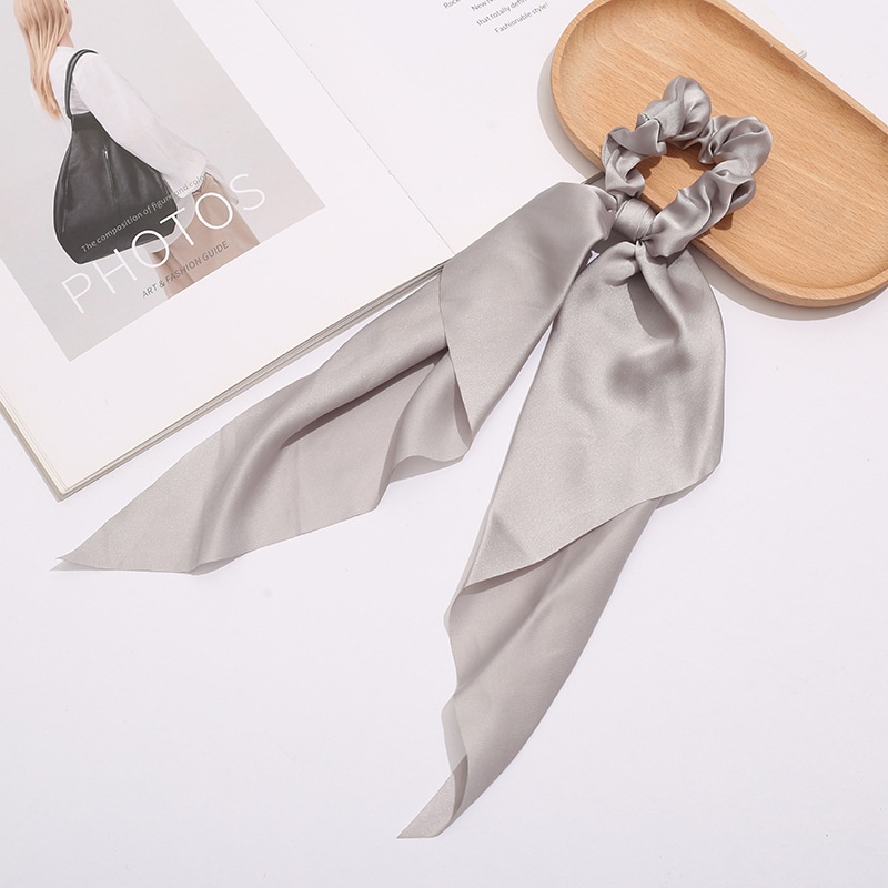 Women's Daily Satin Knotted Ribbon Ponytail Scrunchie Solid Color