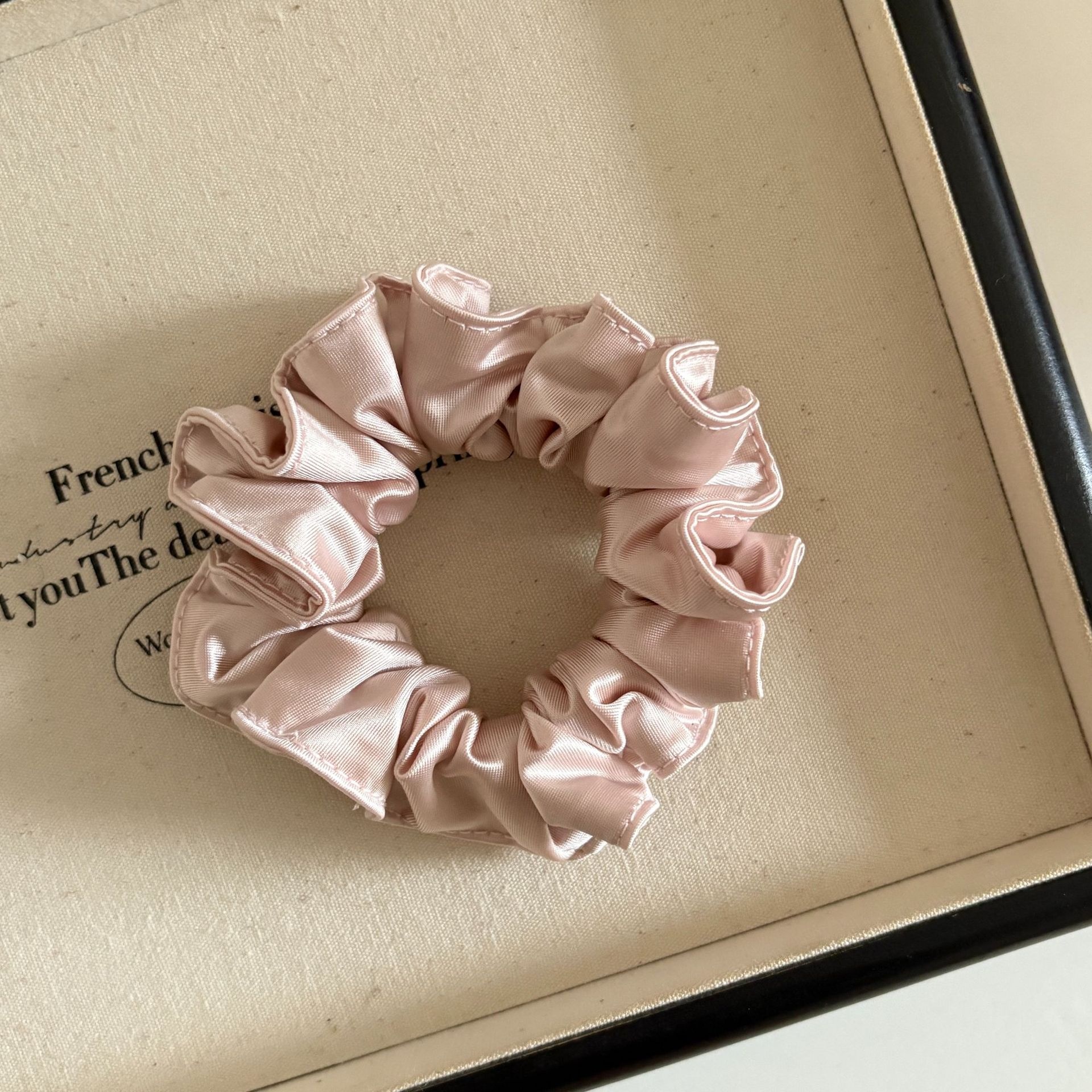 Women's Chic Satin Hair Tie Scrunchie, Elegant Solid Color Hair Accessory