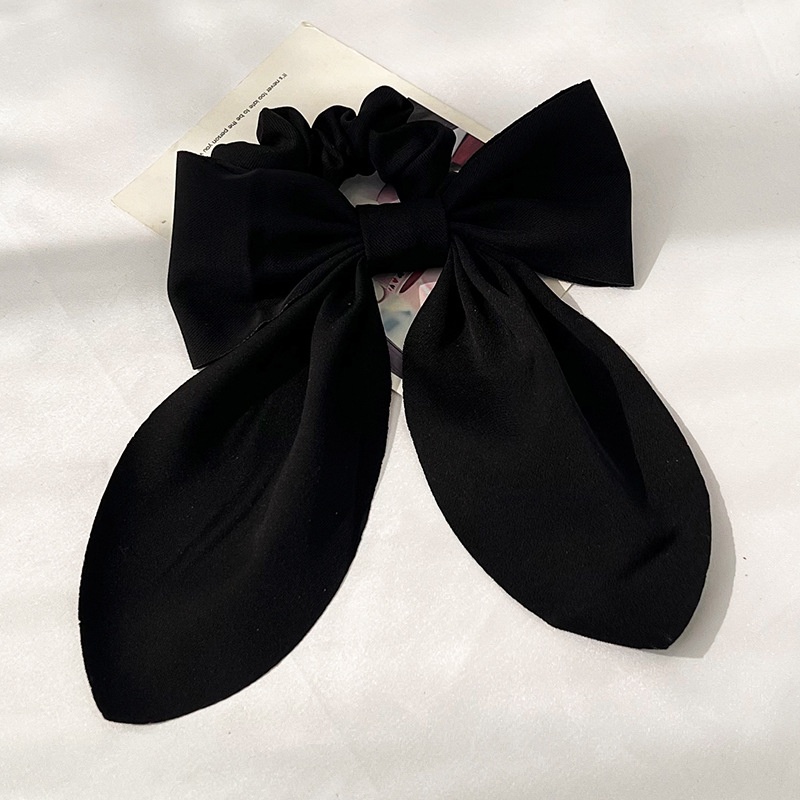 Women's Classic Casual Butterfly Bowknot Hair Tie Solid Color