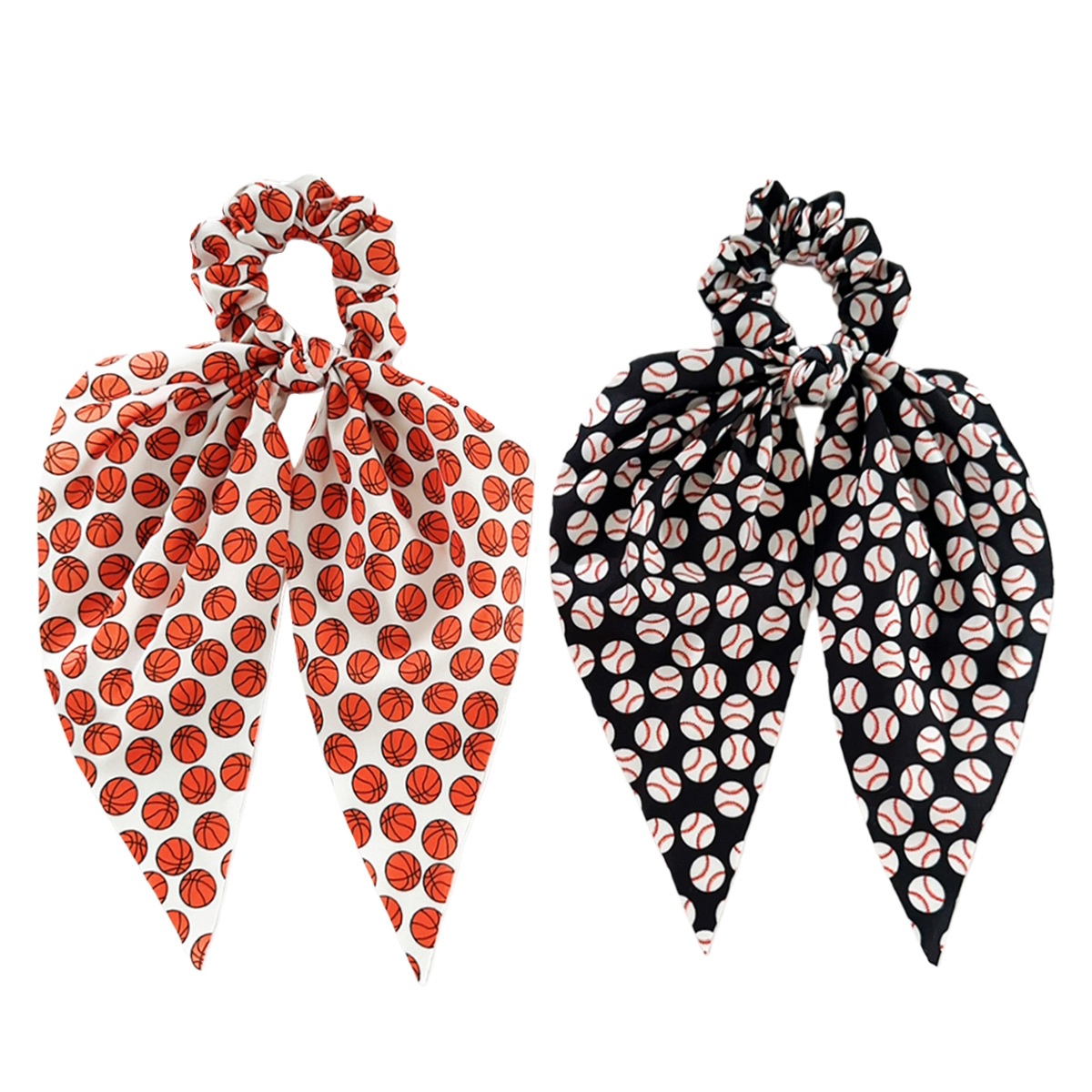 Women's Large Fabric Scrunchie Football Basketball Baseball Print