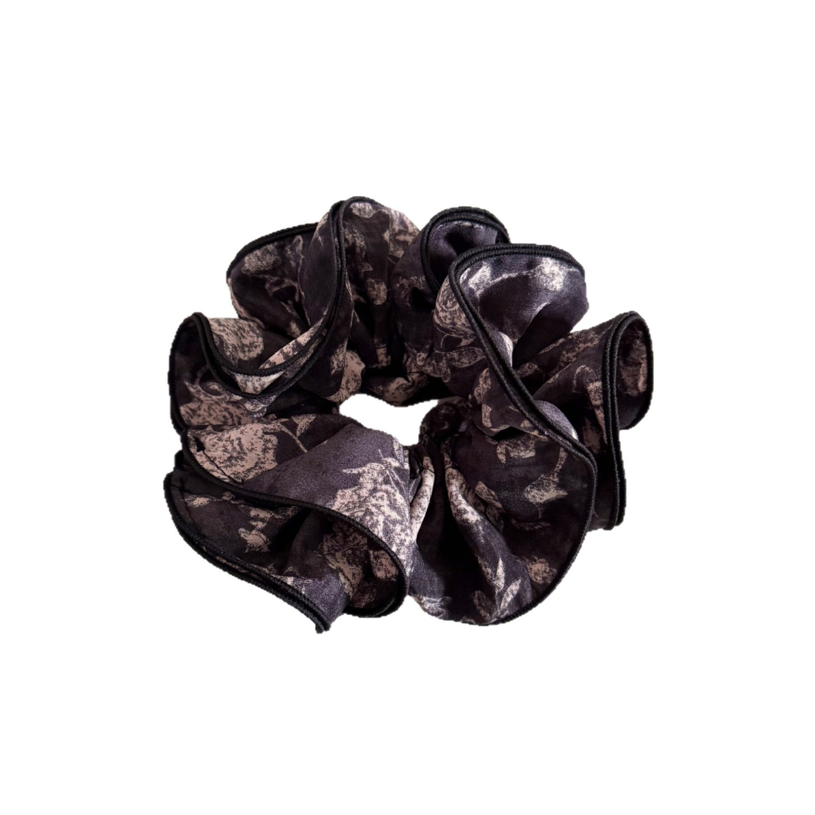 Women's French Retro Fabric Elastic Bun Hair Accessory Rose Print