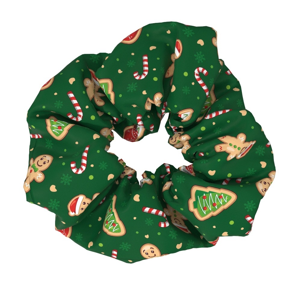Women's Large Bow Hair Ties Festive Christmas Tree Pattern Cloth Headwear