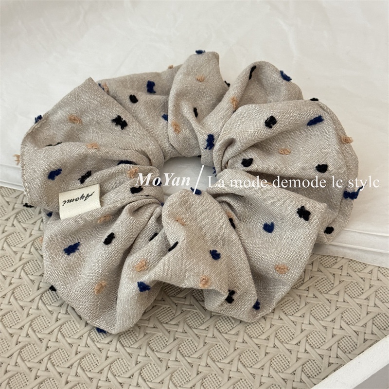 Women's Retro Fabric Ponytail Hair Ties Floral Embroidery Spot