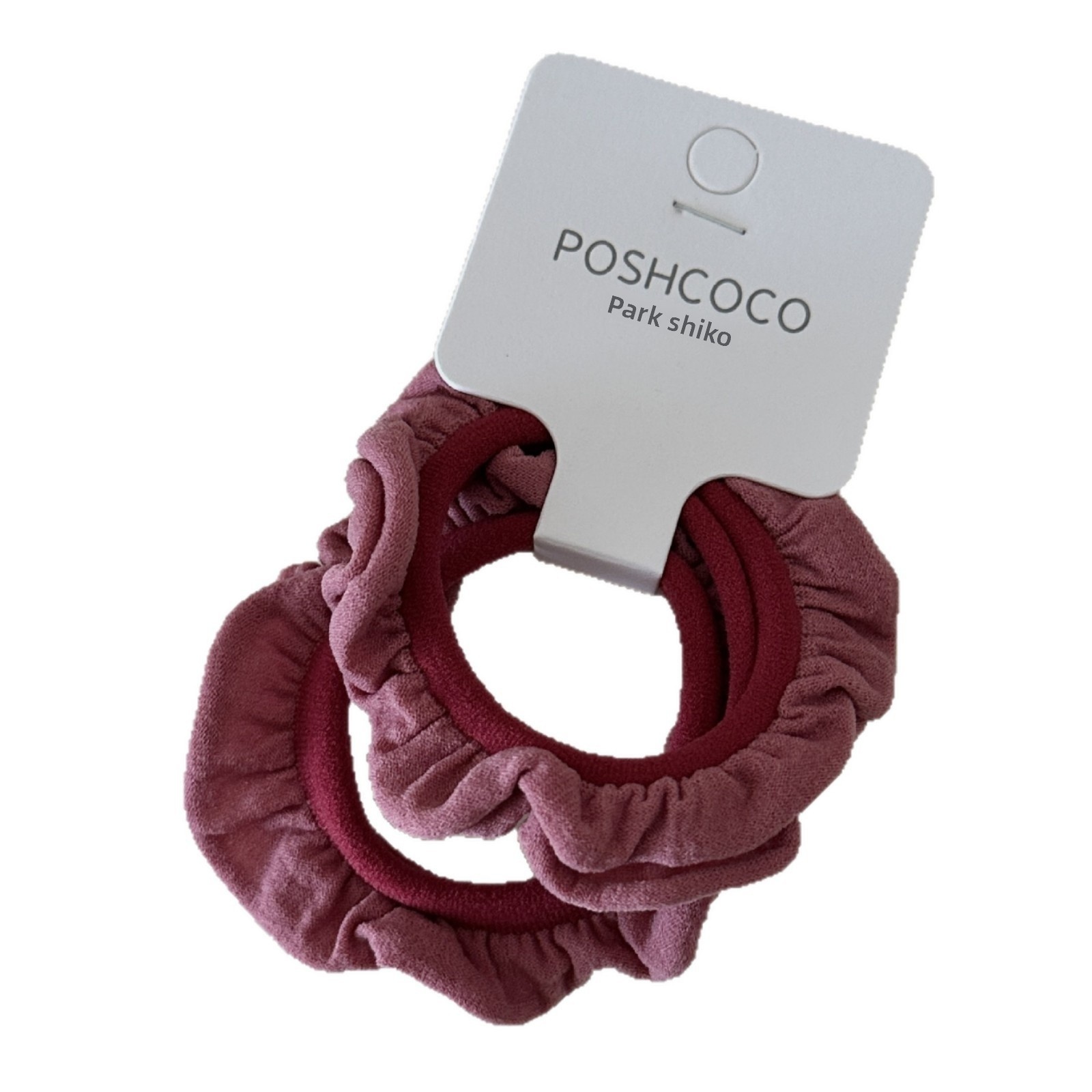 Women's Simple Floral Tulle Hair Ties 2 Pieces For Winter Khaki