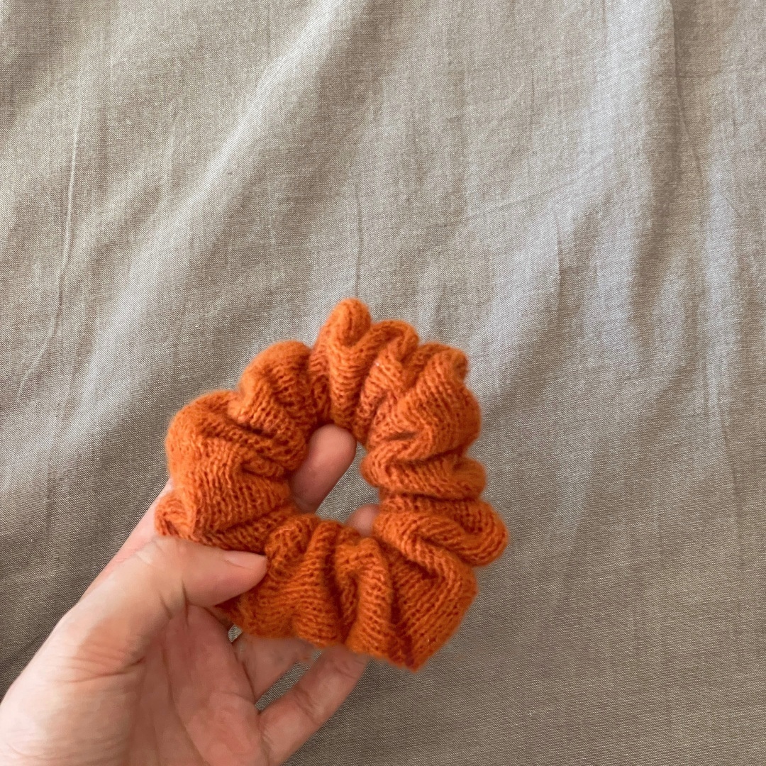 Women's Large Colorful Knitted Wool Elastic Hair Band Autumn Winter