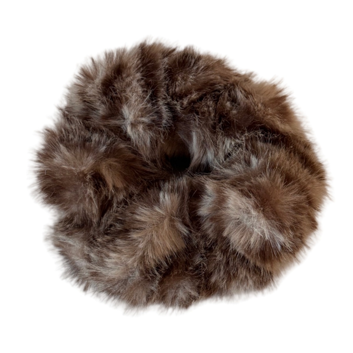Women's Large High Elasticity Plush Winter Scrunchie Leopard Print