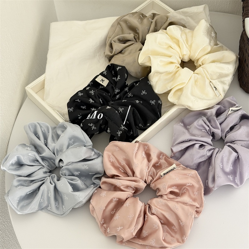 Women's Elegant Satin Hair Tie Ponytail Holder Multicolor Bowknot