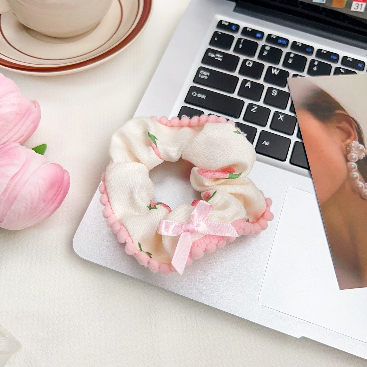 Women's Elastic Fabric Bowknot Hair Band For Office Party Fresh Floral