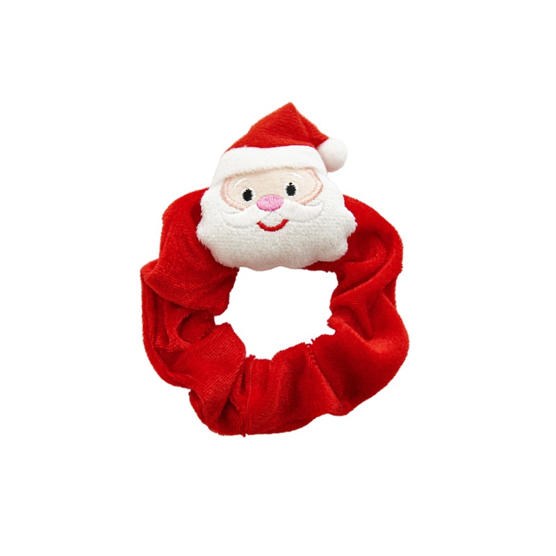 Women Girls Handmade Cloth Hair Tie Cute Cartoon Christmas Holiday Style