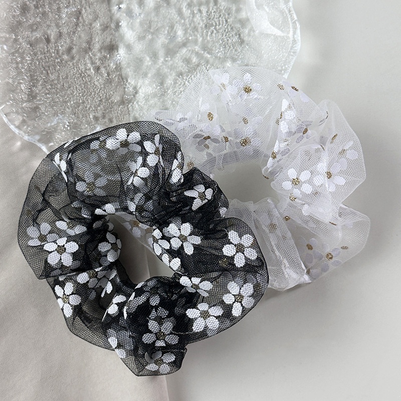Women Girls Floral Daisy Mesh Headband Simple Forest Style Gauze Hairband