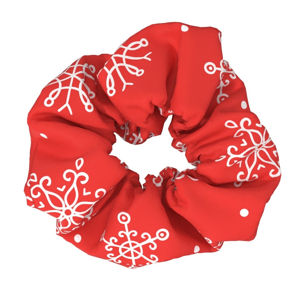 Women's Large Bow Hair Ties Festive Christmas Tree Pattern Cloth Headwear