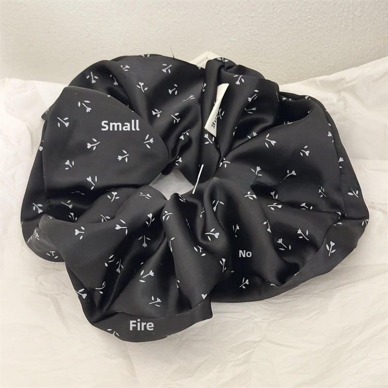 Women's Elegant Ditsy Floral Satin Headband with Large Bow Hair Accessory