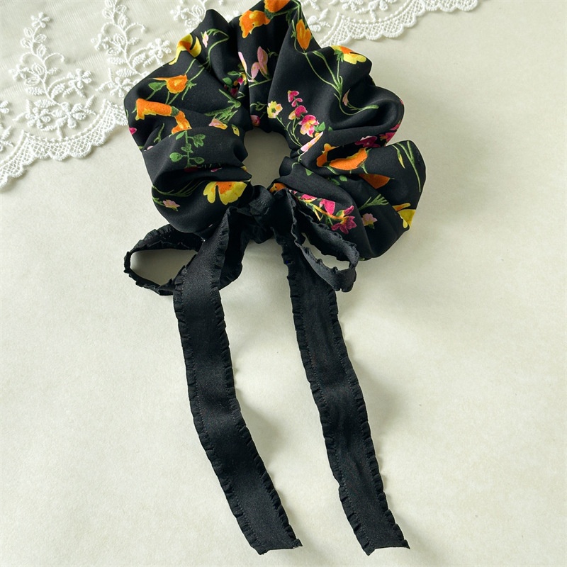 Women's Everyday Fabric Scrunchie Hair Tie Floral Bow Knot Pattern