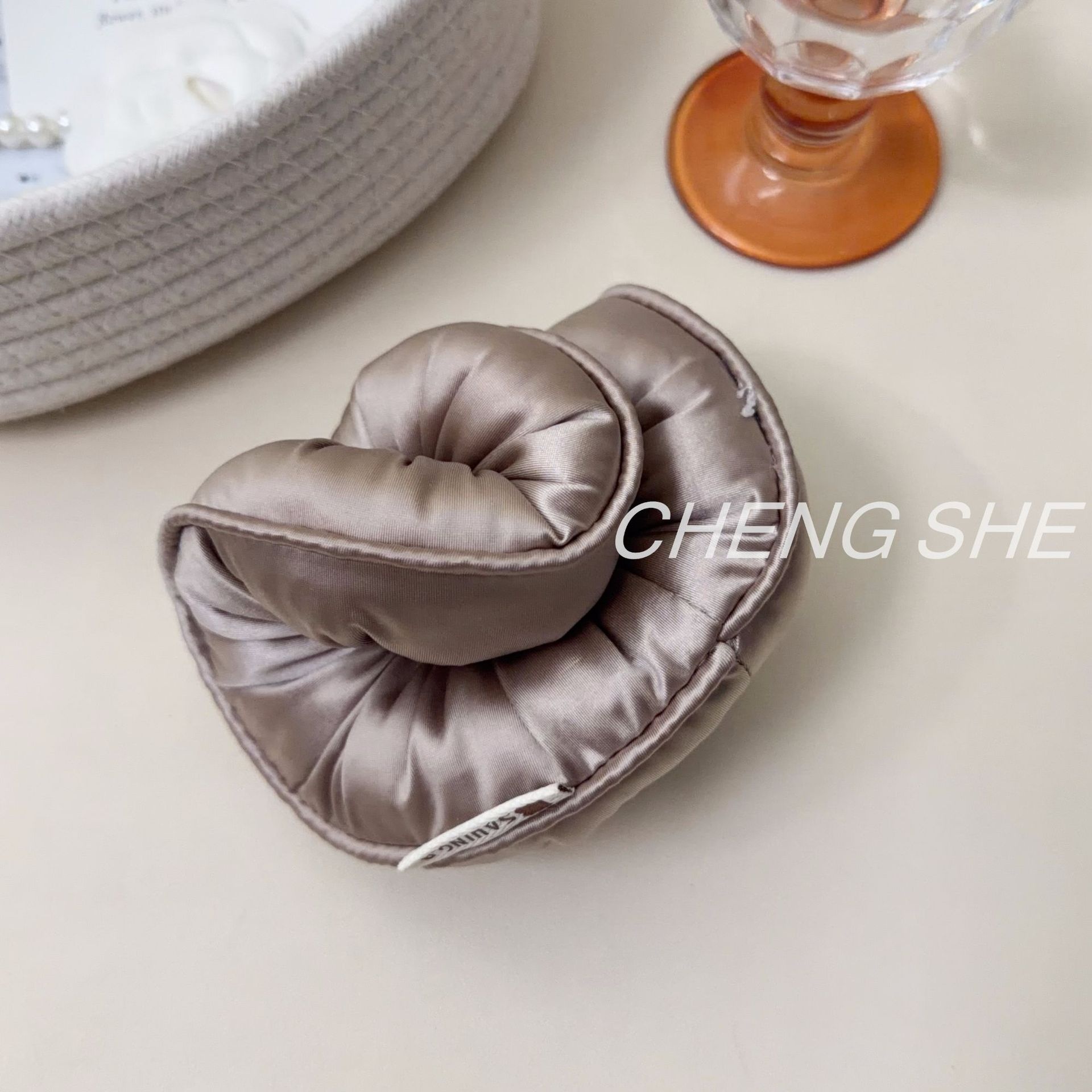 Women's Stylish Irregular Cloth Hair Tie For Spring Summer Solid Black