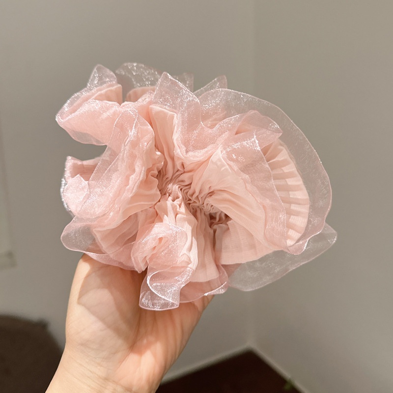 Women's Elegant Large Cloth Scrunchie Banquet Hair Tie Ditsy Floral