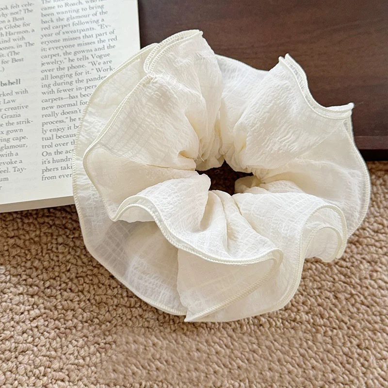 Women's Elegant Fabric Banquet Elastic Hair Band Solid Color