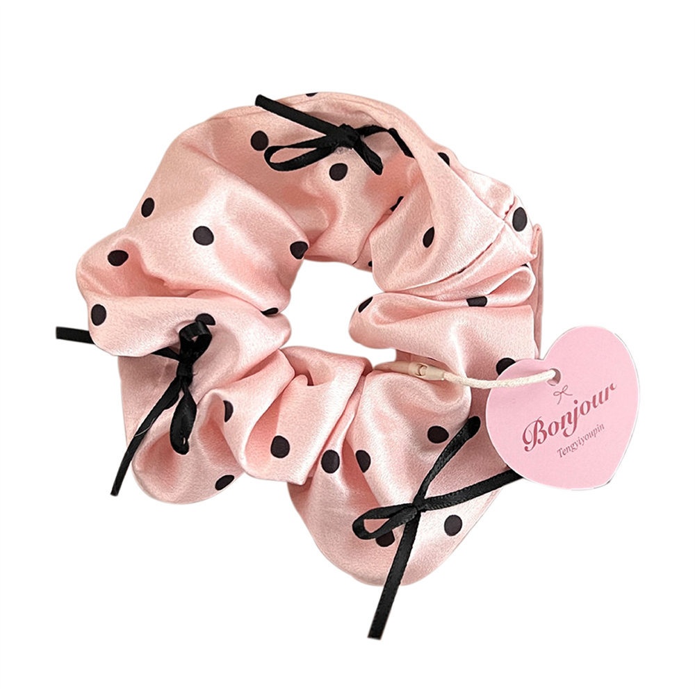 Women's Summer Bow Lace Cloth Ponytail Scrunchie Sweet Pastoral Style