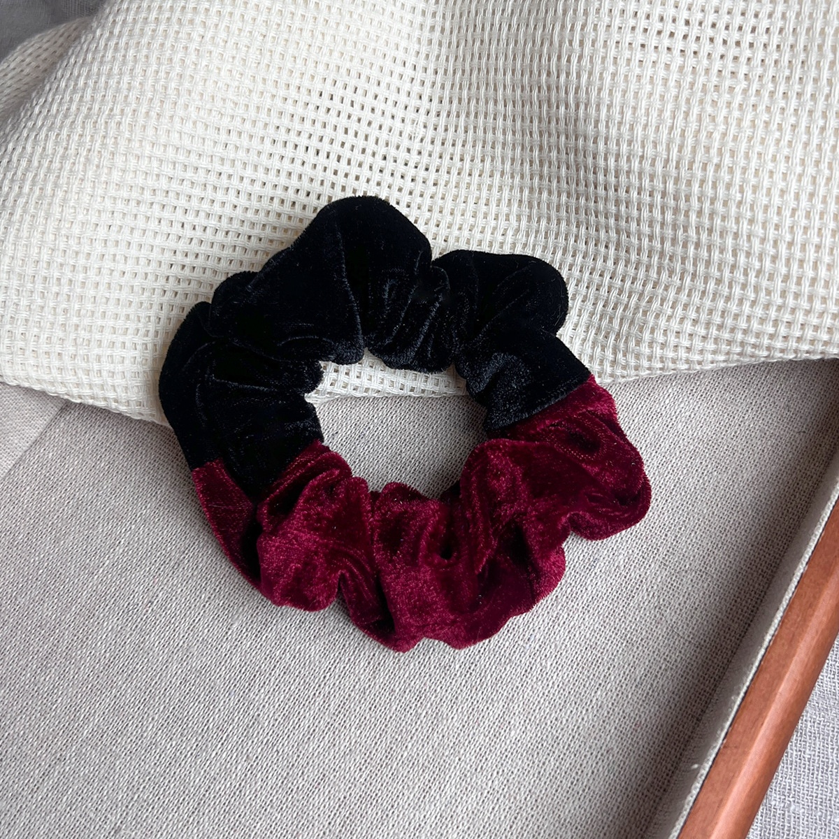 Women's Classic Color Block Cloth Hair Tie for Vacation Spring Summer