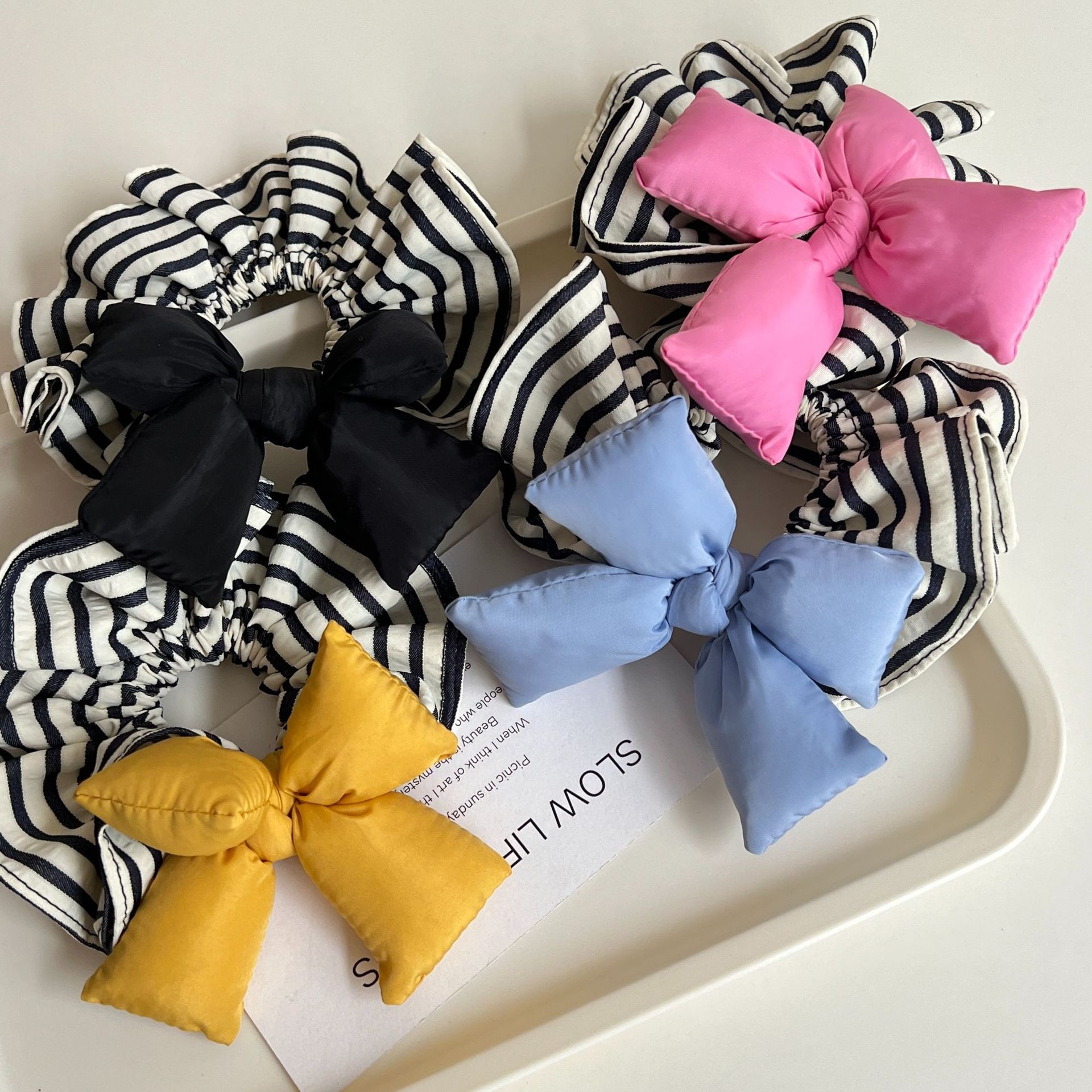 Women's Daily Cloth Hair Tie Simple Sweet Bow Knot