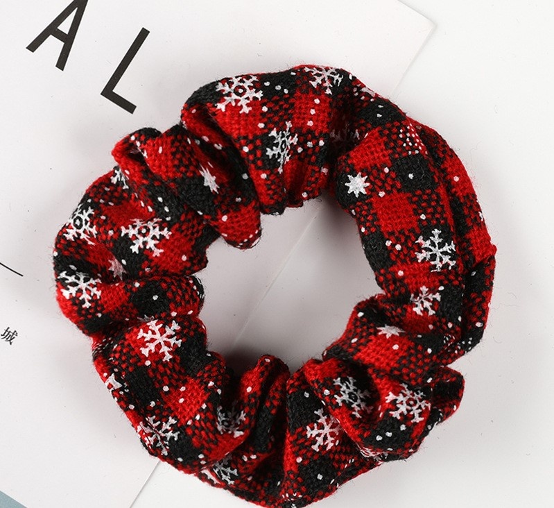 Women's Daily Cloth Hair Tie Scrunchie Retro Geometric Plaid