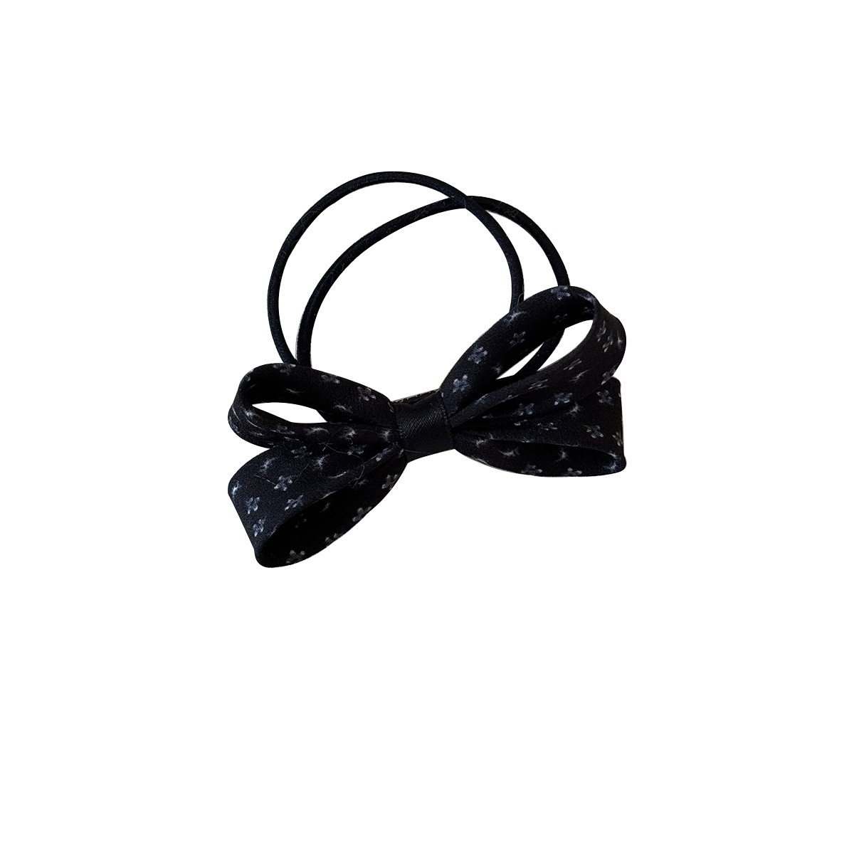 Women's Casual Soft Polyester Bowknot Hair Tie Ditsy Floral Polka Dot