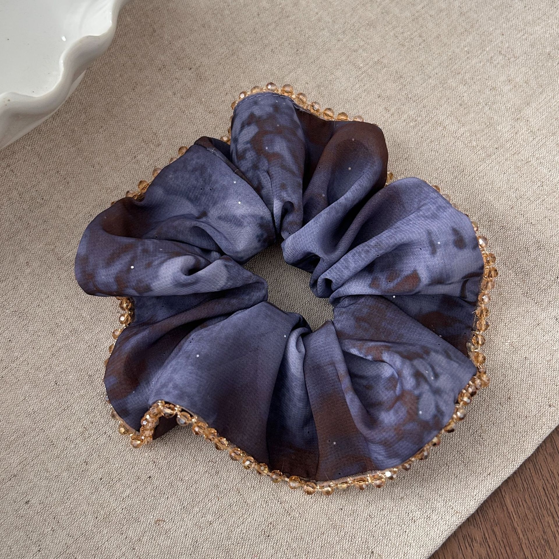 Women's Chiffon Low Bun Elastic Hair Scrunchie Gradient Ombre