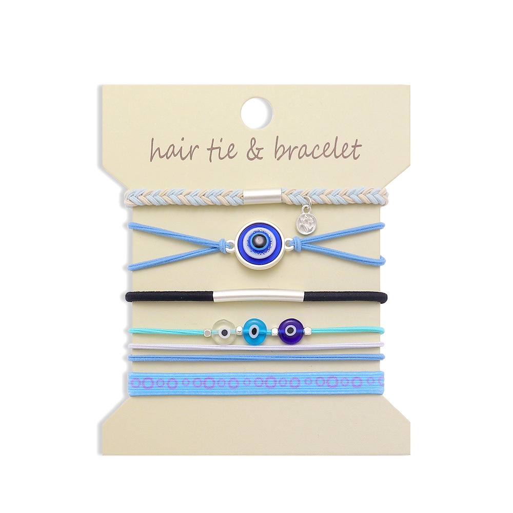 Women Elastic Hair Band Bracelet Metallic Boho Handmade Bowknot