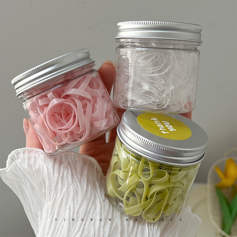 Girls High Elastic Thickened Canned Hair Ties Colorful Rubber Bands