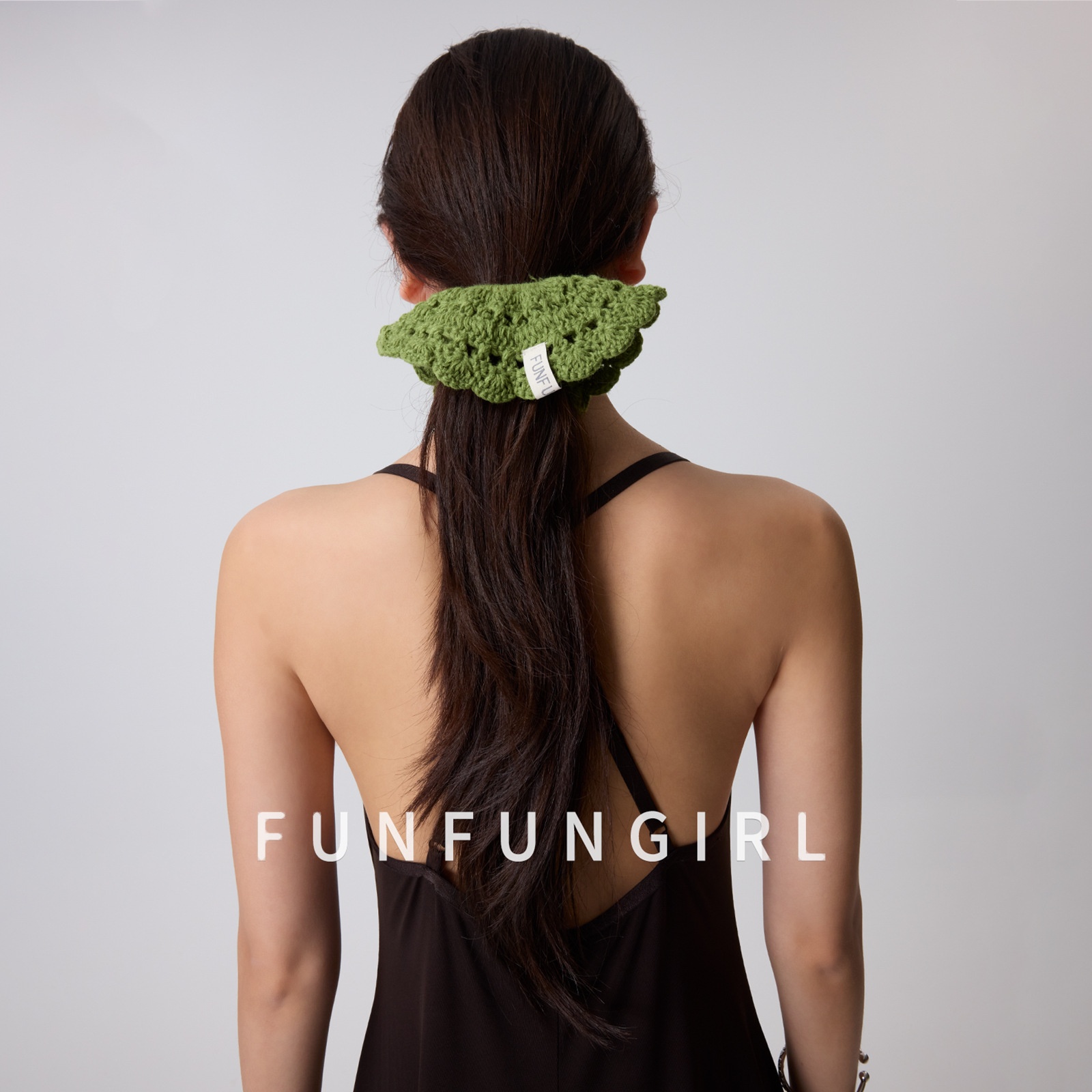 Women's Handmade Lace Knit Hairband Forest Style Autumn Winter Hair Tie