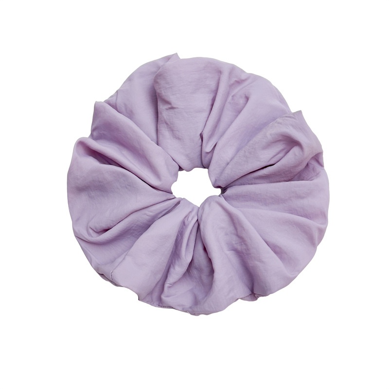 Women Fluffy Cloth Sponge Bun Scrunchies Elastic Ponytail Ties Creamy