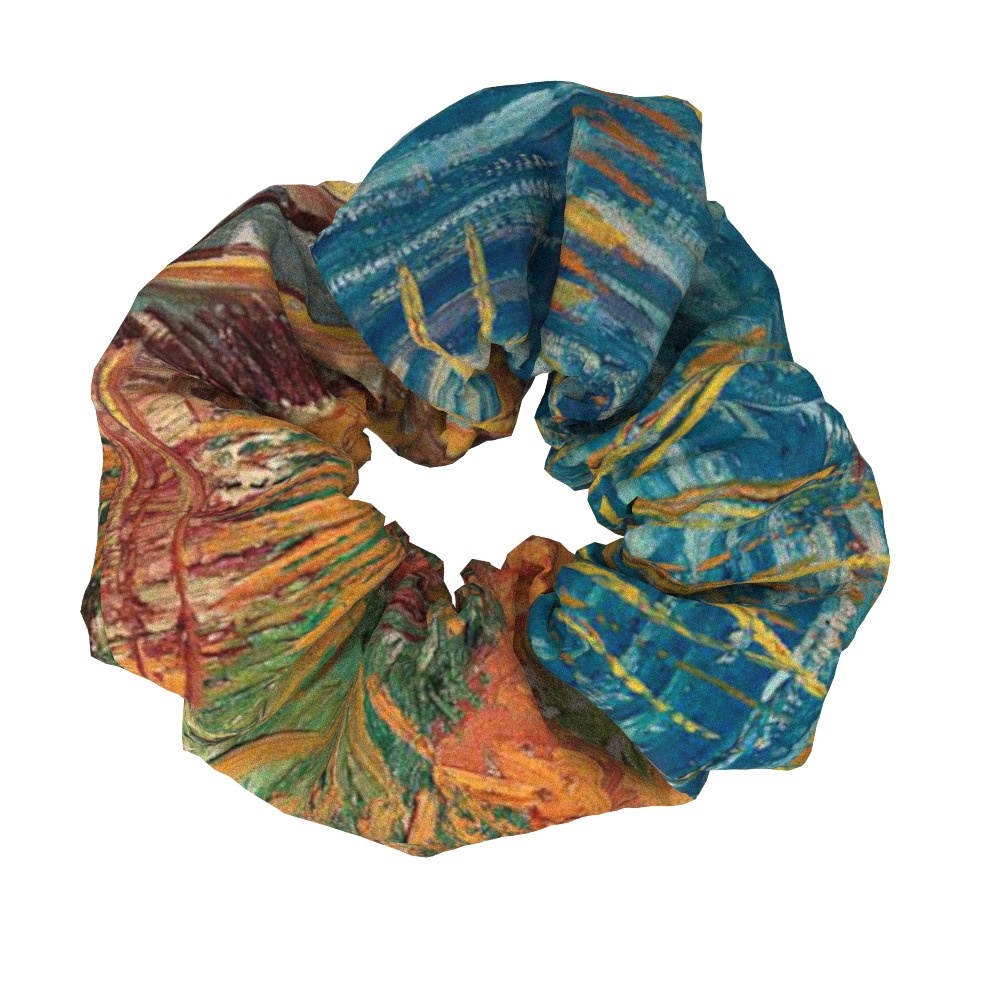 Women's Sweet Cloth Hair Ties Retro Van Gogh Floral Oil Painting