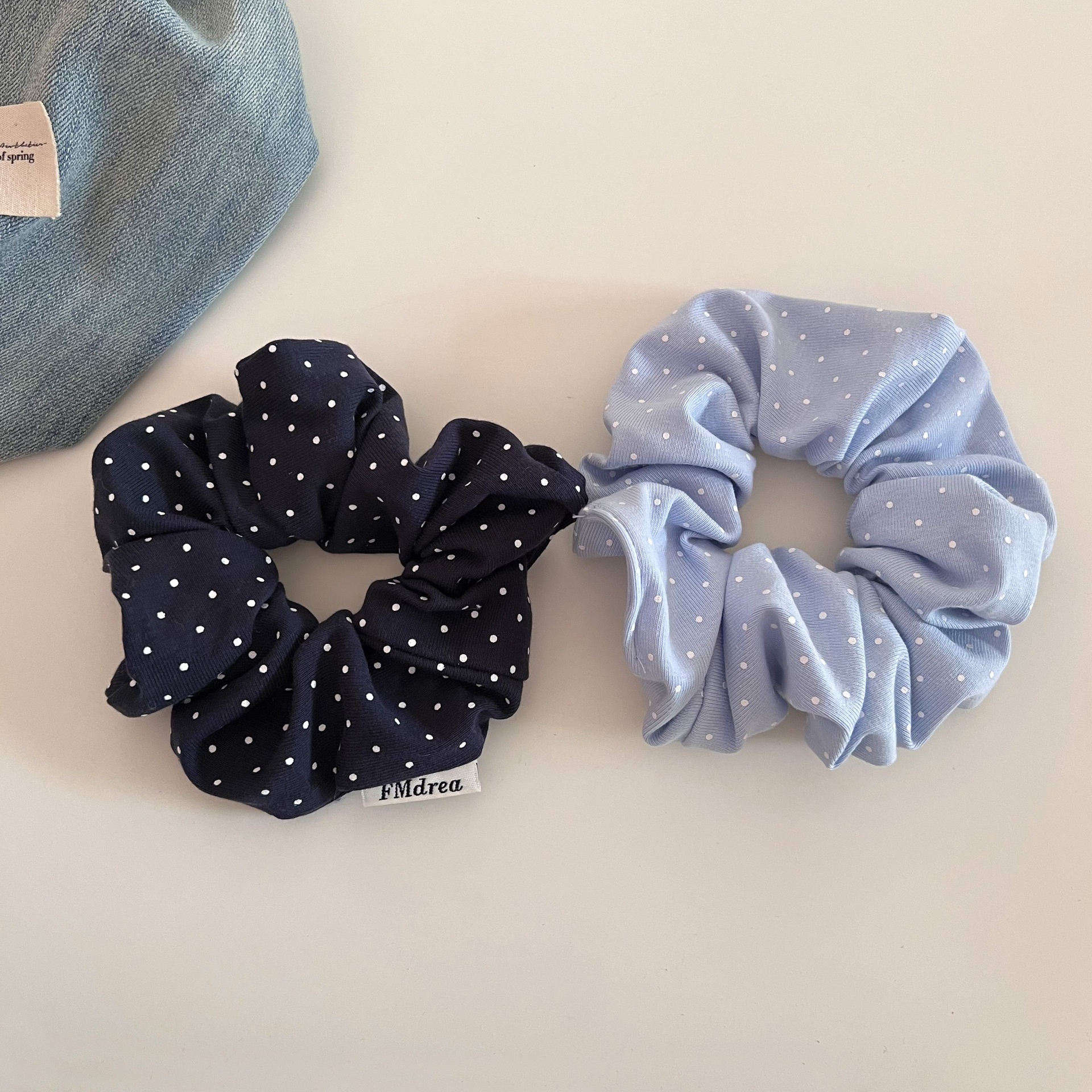 Women's Sweet Floral Polka Dot Cloth Hair Ties for Versatile Low Bun Styling