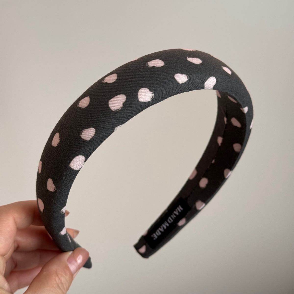 Women's Sweet Soft Cloth Spring Hair Tie Rubber Band Pink Heart Shape