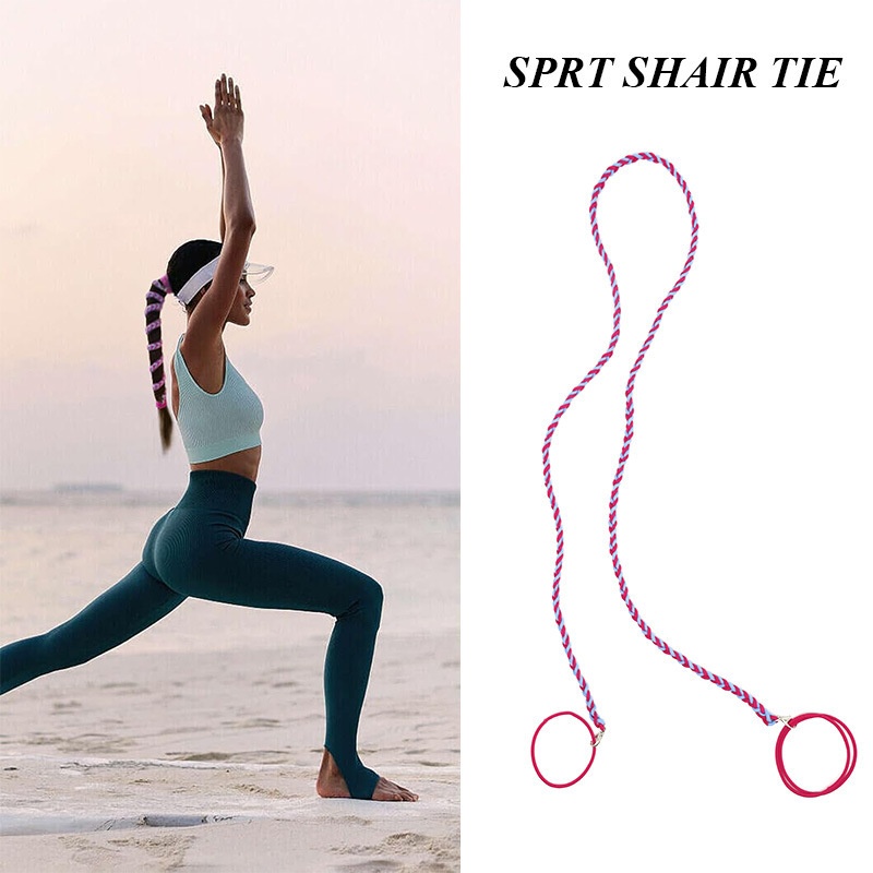 Women's Handmade Nylon High Ponytail Twist Braid Hair Tie Colorful