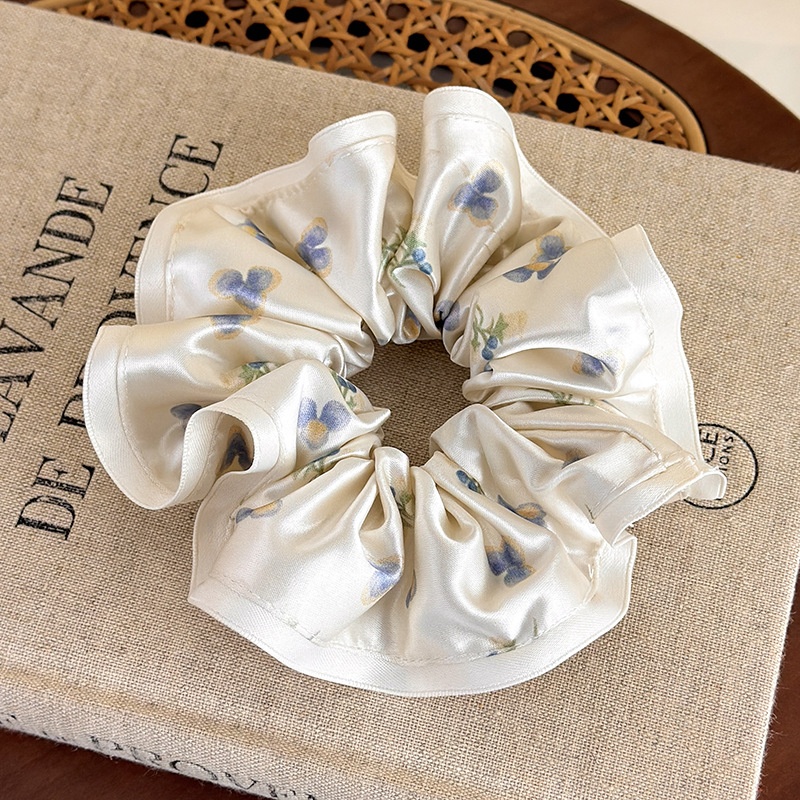 Women's Elegant Polyester Hair Tie For Daily Wear French Style Flower