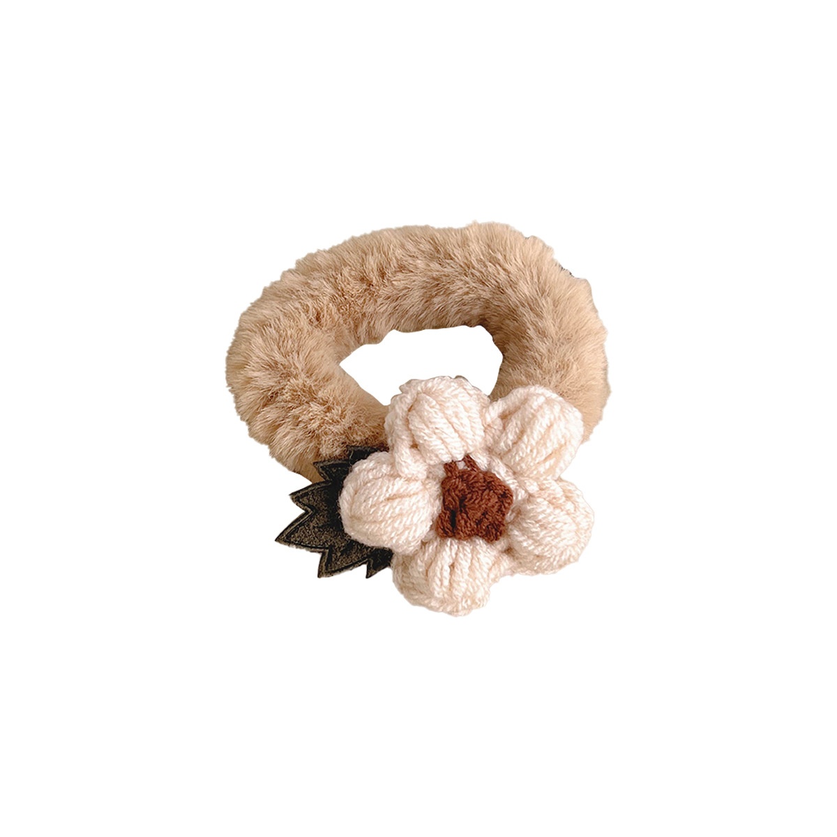 Women's Daily Plush Scrunchie Hair Tie Sweet Patchwork Flower