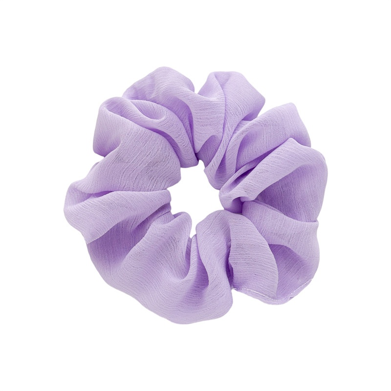 Women's Spring Polyester Hair Tie Simple Rubber Band Solid Blue