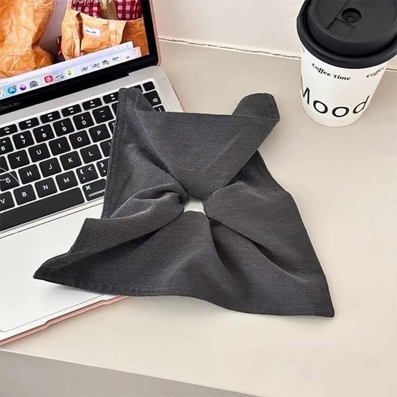 Women's Elegant Cloth Scarf Bowknot Hair Bands Geometric Pattern