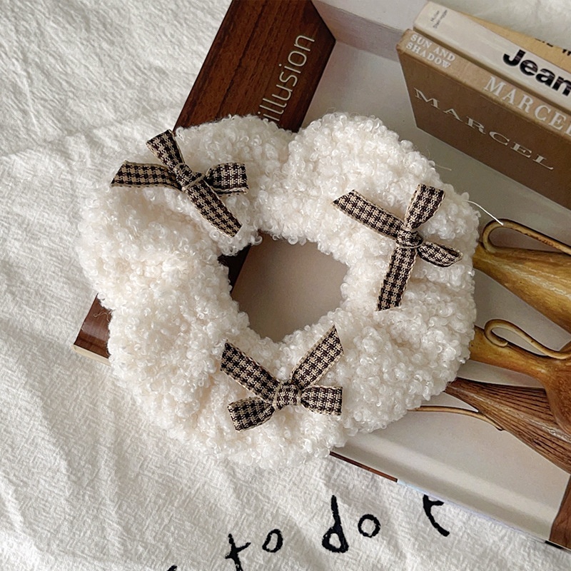 Women's Sweet Cloth Hair Tie for Holiday Street Solid Color Leopard