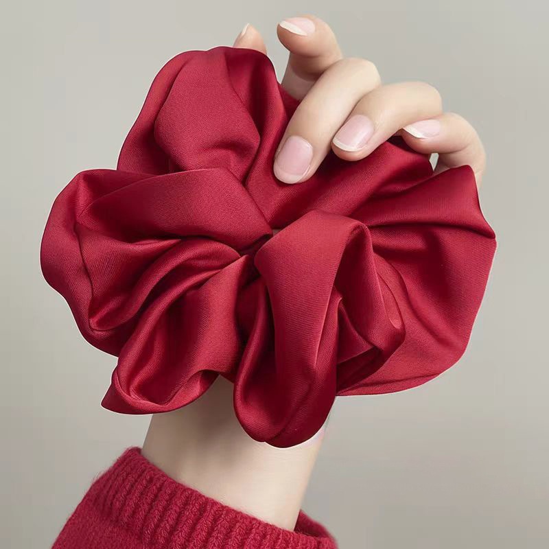 Women's Cute Handmade Cloth Hair Tie For Daily Wear Solid Color