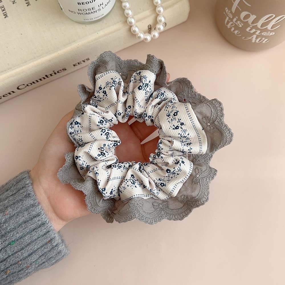 Women's Elegant Pleated Cloth Hair Tie Solid Color Minimalist Daily Scrunchie