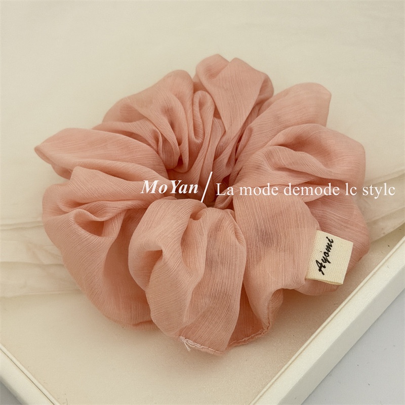 Women's Soft Cloth Hair Tie Perfect For Spring Simple Sparkly Beige